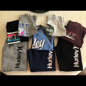 Hurley Boys Size 7; (5) L/S Shirts & (3) Sweat Pants; Smoke Free Home